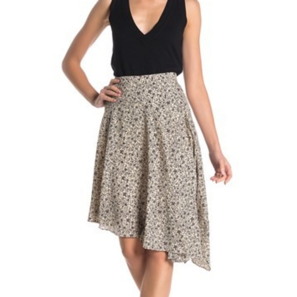Joie Moni Printed Asymmetrical Skirt